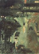 Lesser Ury Nollendorf Square at Night (nn02) USA oil painting reproduction